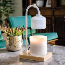 Load image into Gallery viewer, CANDLE WARMERS® ARCHED lamp for scented candles white/wood