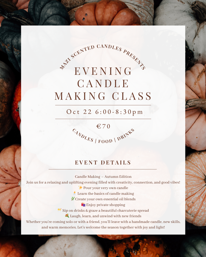 Evening Candle-Making Class – October 22nd